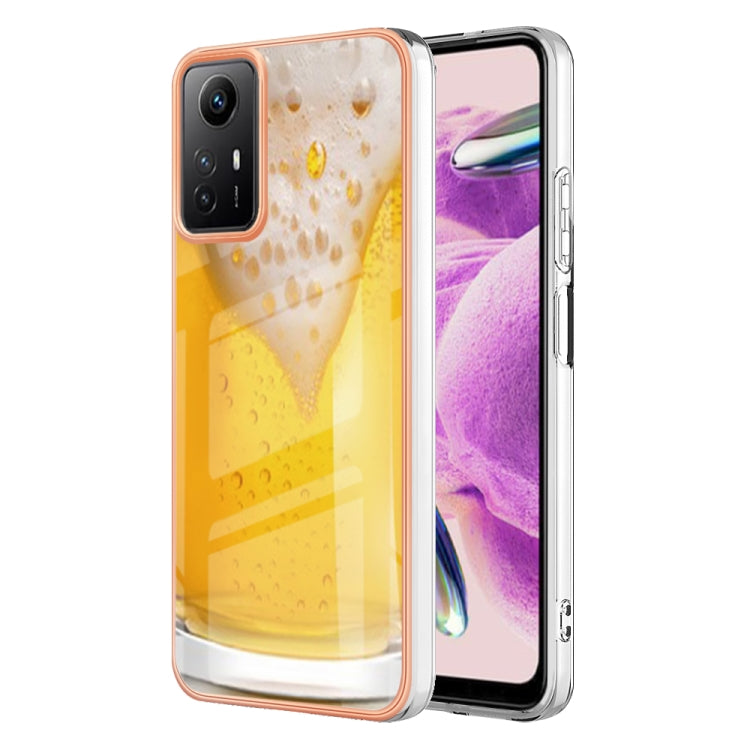 Xiaomi Redmi Note 12S 4G Electroplating Marble Dual-side IMD Phone Case(Draft Beer) - Xiaomi Cases by PMC TechLife | Online Shopping South Africa | PMC TechLife | Buy Now Pay Later Mobicred