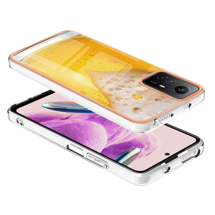 Xiaomi Redmi Note 12S 4G Electroplating Marble Dual-side IMD Phone Case(Draft Beer) - Xiaomi Cases by PMC TechLife | Online Shopping South Africa | PMC TechLife | Buy Now Pay Later Mobicred