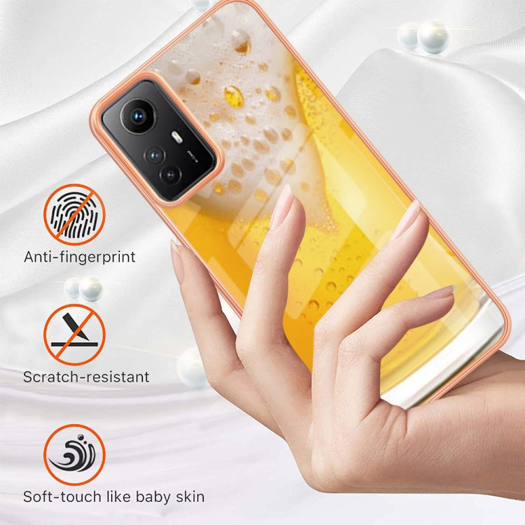 Xiaomi Redmi Note 12S 4G Electroplating Marble Dual-side IMD Phone Case(Draft Beer) - Xiaomi Cases by PMC TechLife | Online Shopping South Africa | PMC TechLife | Buy Now Pay Later Mobicred