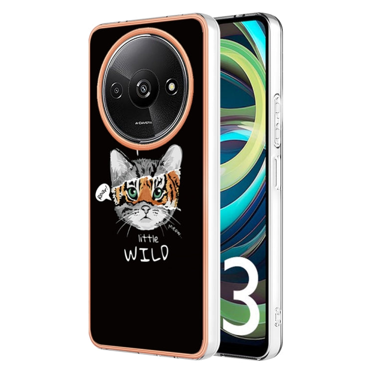 For Xiaomi Redmi A3 Electroplating Marble Dual-side IMD Phone Case(Natural Growth) - Xiaomi Cases by PMC TechLife | Online Shopping South Africa | PMC TechLife | Buy Now Pay Later Mobicred