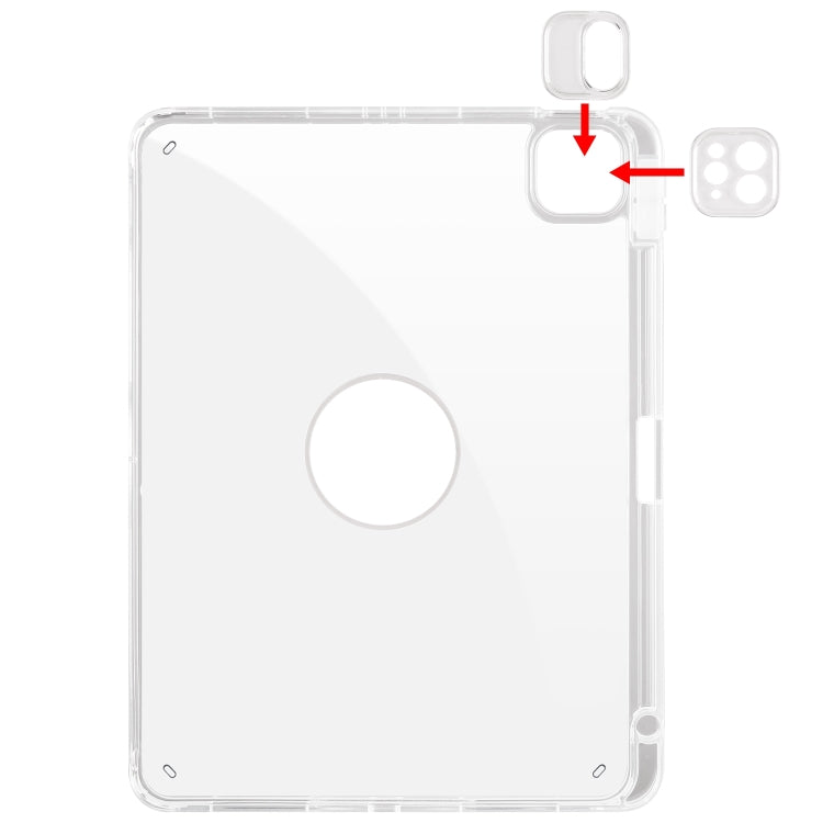 For iPad Air 11 2024 Clear Acrylic 360 Rotation Detachable Leather Tablet Case(Light Green) - iPad Air 11 2024 Cases by PMC TechLife | Online Shopping South Africa | PMC TechLife | Buy Now Pay Later Mobicred
