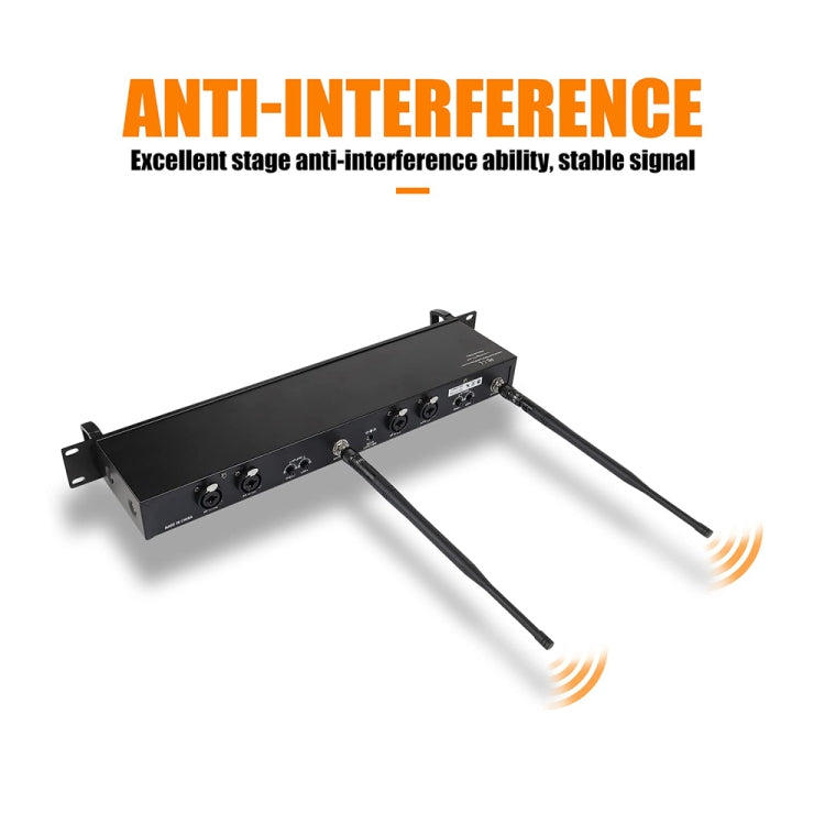 XTUGA RW2080 UHF Wireless Stage Singer In-Ear Monitor System 10 BodyPacks(US Plug) - Microphone by XTUGA | Online Shopping South Africa | PMc TechLife | Buy Now Pay Later Mobicred