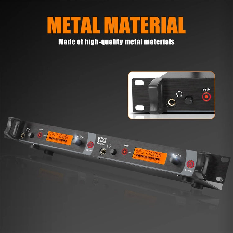 XTUGA RW2080 UHF Wireless Stage Singer In-Ear Monitor System 10 BodyPacks(AU Plug) - Microphone by XTUGA | Online Shopping South Africa | PMc TechLife | Buy Now Pay Later Mobicred