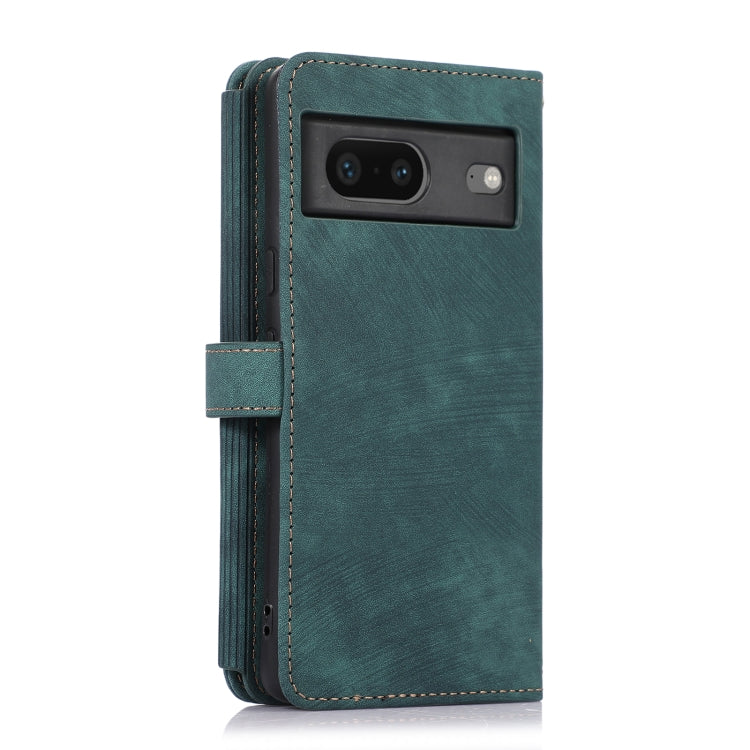 For Google Pixel 7 Dream 9-Card Wallet Zipper Bag Leather Phone Case(Green) - Google Cases by PMC TechLife | Online Shopping South Africa | PMC TechLife | Buy Now Pay Later Mobicred