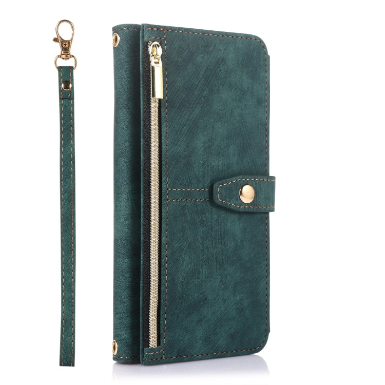 For Google Pixel 6 Dream 9-Card Wallet Zipper Bag Leather Phone Case(Green) - Google Cases by PMC TechLife | Online Shopping South Africa | PMC TechLife | Buy Now Pay Later Mobicred