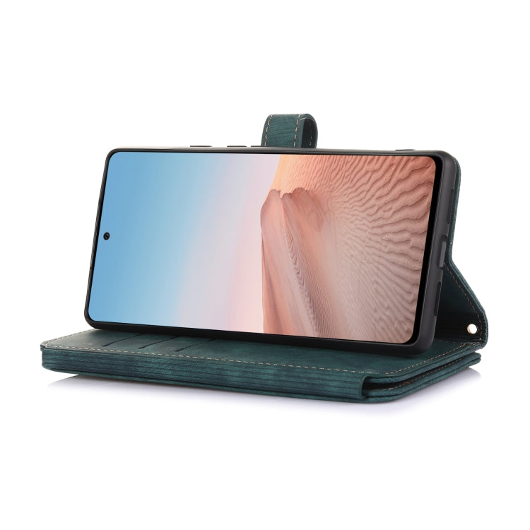 For Google Pixel 6 Dream 9-Card Wallet Zipper Bag Leather Phone Case(Green) - Google Cases by PMC TechLife | Online Shopping South Africa | PMC TechLife | Buy Now Pay Later Mobicred