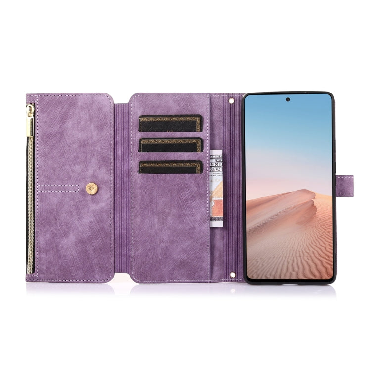 For Google Pixel 6 Dream 9-Card Wallet Zipper Bag Leather Phone Case(Purple) - Google Cases by PMC TechLife | Online Shopping South Africa | PMC TechLife | Buy Now Pay Later Mobicred