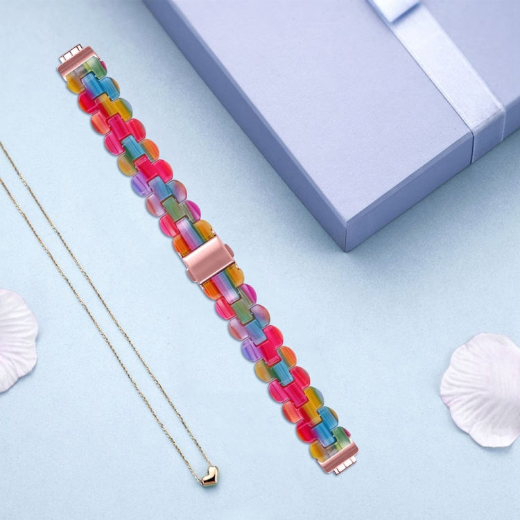 For Fitbit Inspire 3 Oval Resin Replacement Watch Band(Rainbow) - Watch Bands by PMc TechLife | Online Shopping South Africa | PMc TechLife | Buy Now Pay Later Mobicred