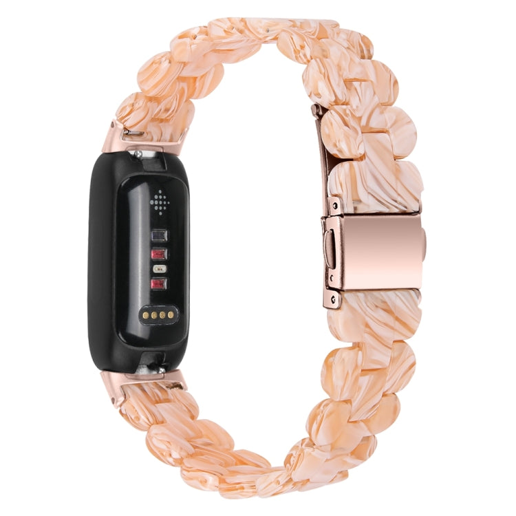 For Fitbit Inspire 3 Oval Resin Replacement Watch Band(Silk White) - Watch Bands by PMc TechLife | Online Shopping South Africa | PMc TechLife | Buy Now Pay Later Mobicred