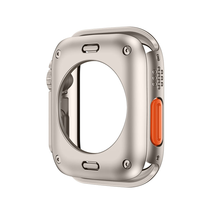 For Apple Watch Series 9 / 8 / 7 45mm Change to Ultra 49mm All-Inclusive Film Hybrid PC Watch Case(Rose Gold) - Watch Cases by PMC TechLife | Online Shopping South Africa | PMC TechLife