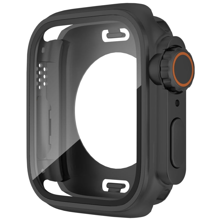 For Apple Watch Series 6 / 5 / 4 / SE 40mm Change to Ultra 49mm Waterproof All-Inclusive Film Hybrid PC Watch Case(Black) - Watch Cases by PMC TechLife | Online Shopping South Africa | PMC TechLife