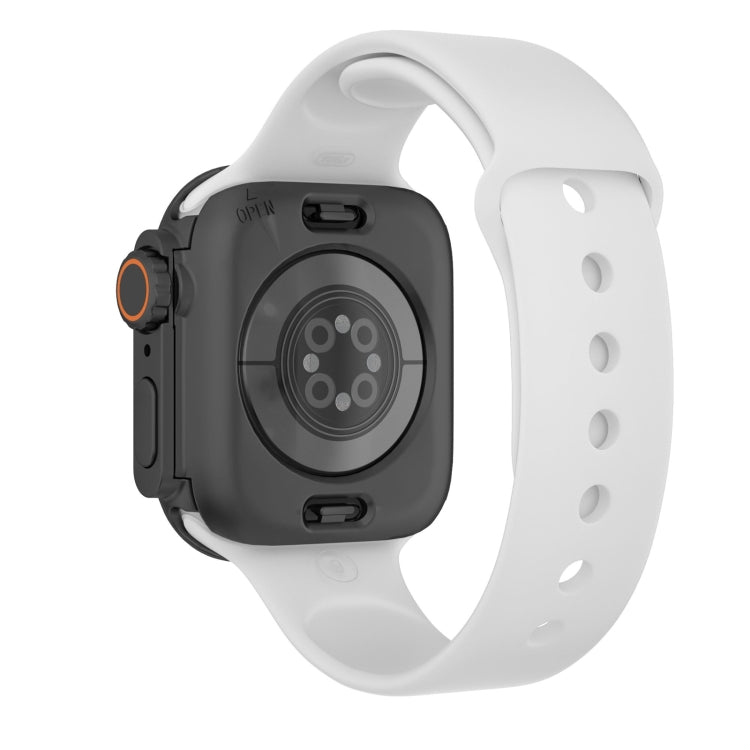 For Apple Watch Series 6 / 5 / 4 / SE 40mm Change to Ultra 49mm Waterproof All-Inclusive Film Hybrid PC Watch Case(Black) - Watch Cases by PMC TechLife | Online Shopping South Africa | PMC TechLife