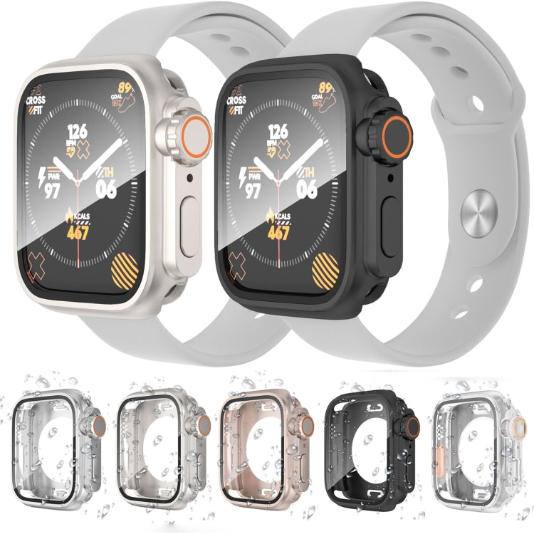 For Apple Watch Series 6 / 5 / 4 / SE 40mm Change to Ultra 49mm Waterproof All-Inclusive Film Hybrid PC Watch Case(Black) - Watch Cases by PMC TechLife | Online Shopping South Africa | PMC TechLife