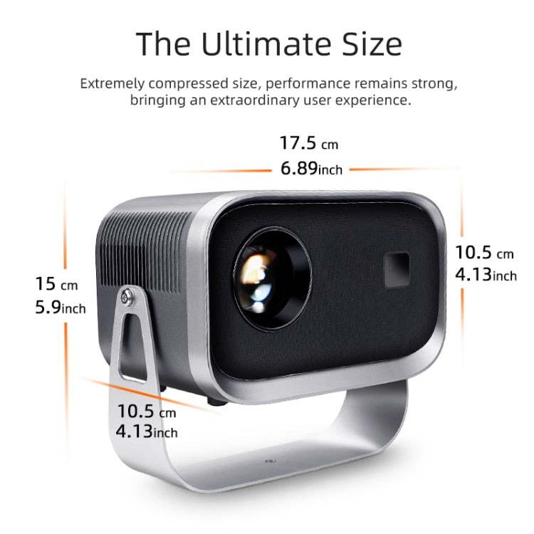 AUN A003 1280x720P 150 Lumens Same Screen Version Portable Home Theater LED HD Digital Projector, AU Plug(Grey) - free shipping - PMC TechLife - Order now!