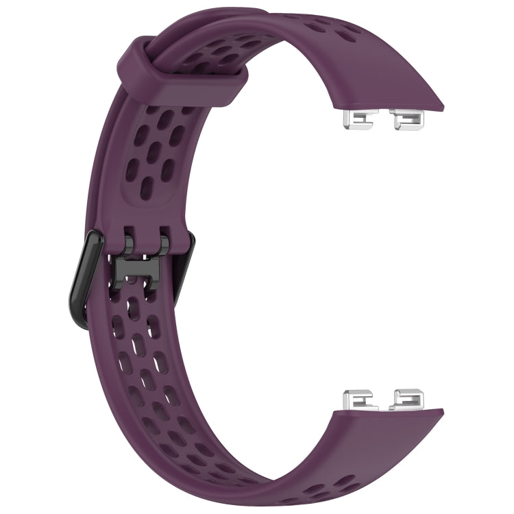 For Huawei Band 8 Solid Color Breathable Silicone Watch Band(Purple) - Watch Bands by PMC TechLife | Online Shopping South Africa | PMC TechLife