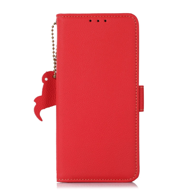 For Samsung Galaxy S24 Side-Magnetic TJ Genuine Leather RFID Phone Case(Red) - Galaxy Phone Cases by PMC Jewellery | Online Shopping South Africa | PMC Jewellery | Buy Now Pay Later Mobicred