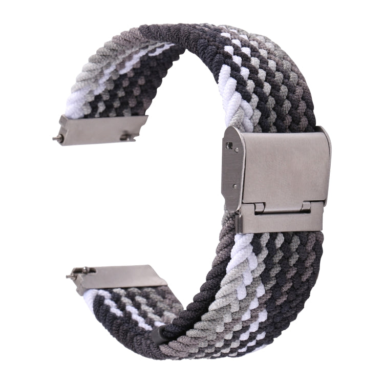 For Samsung Galaxy Watch 6 / 6 Classic Nylon Braided Metal Buckle Watch Band(Z Black Gray) - Watch Bands by PMC TechLife | Online Shopping South Africa | PMC TechLife