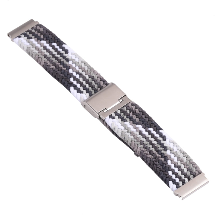 For Samsung Galaxy Watch 6 / 6 Classic Nylon Braided Metal Buckle Watch Band(Z Black Gray) - Watch Bands by PMC TechLife | Online Shopping South Africa | PMC TechLife