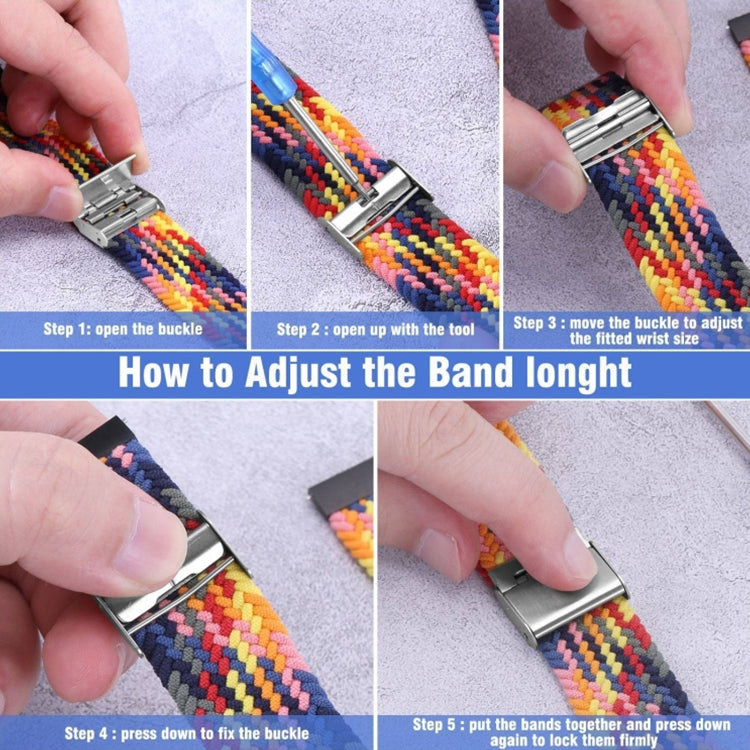 For Samsung Galaxy Watch 6 / 6 Classic Nylon Braided Metal Buckle Watch Band(Denim) - Watch Bands by PMC TechLife | Online Shopping South Africa | PMC TechLife