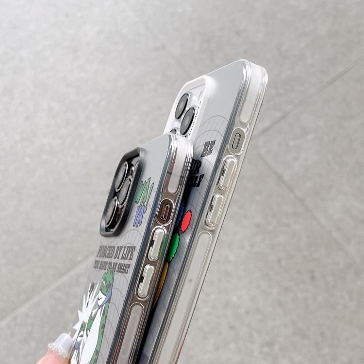 For iPhone 16 Plus Electroplated Silver Series PC Protective Phone Case(Cartoon) - iPhone 16 Plus Cases by PMC TechLife | Online Shopping South Africa | PMC TechLife | Buy Now Pay Later Mobicred