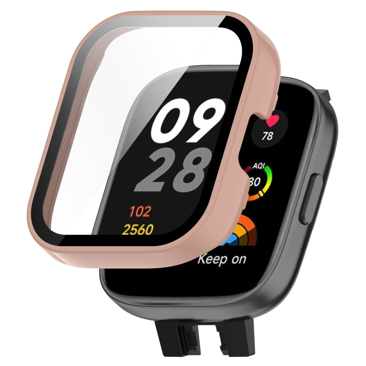 For Xiaomi Mi Watch Lite 3 PC + Tempered Film Integrated Watch Protective Case(Pink) - free shipping - PMC TechLife - Order now!