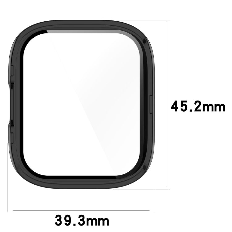 For Xiaomi Mi Watch Lite 3 PC + Tempered Film Integrated Watch Protective Case(Transparent) - Watch Cases by PMC TechLife | Online Shopping South Africa | PMC TechLife