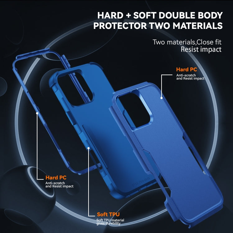 For iPhone 16 Pro Commuter Shockproof TPU + PC Phone Case(Royal Blue) - iPhone 16 Pro Cases by PMC TechLife | Online Shopping South Africa | PMC TechLife | Buy Now Pay Later Mobicred