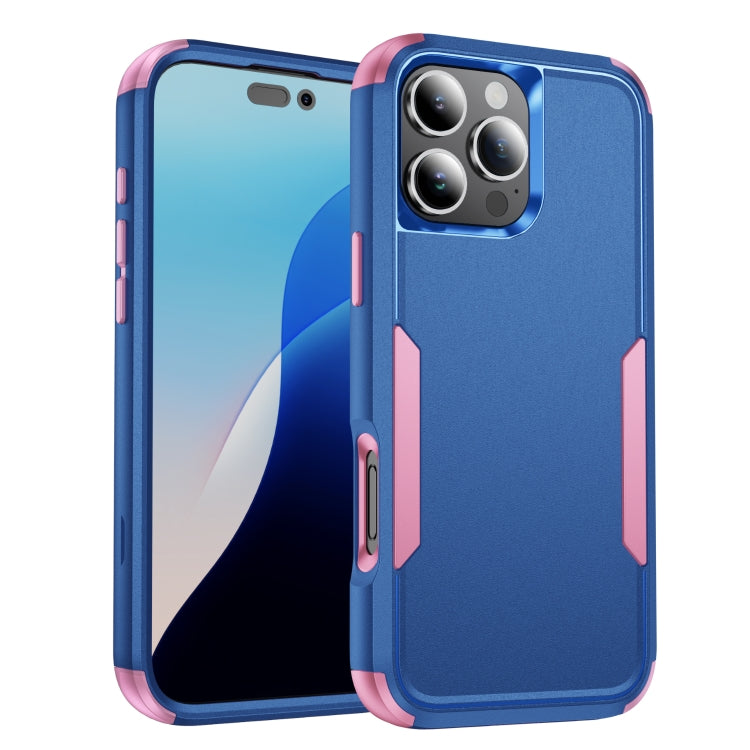 For iPhone 16 Pro Commuter Shockproof TPU + PC Phone Case(Royal Blue+Pink) - iPhone 16 Pro Cases by PMC TechLife | Online Shopping South Africa | PMC TechLife | Buy Now Pay Later Mobicred