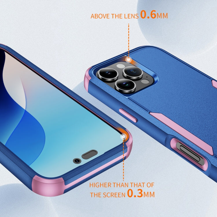 For iPhone 16 Pro Commuter Shockproof TPU + PC Phone Case(Royal Blue+Pink) - iPhone 16 Pro Cases by PMC TechLife | Online Shopping South Africa | PMC TechLife | Buy Now Pay Later Mobicred
