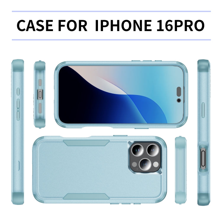 For iPhone 16 Pro Commuter Shockproof TPU + PC Phone Case(Grey Green) - iPhone 16 Pro Cases by PMC TechLife | Online Shopping South Africa | PMC TechLife | Buy Now Pay Later Mobicred