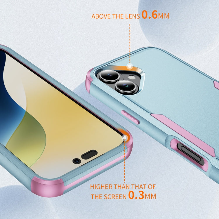 For iPhone 16 Commuter Shockproof TPU + PC Phone Case(Grey Green+Pink) - iPhone 16 Cases by PMC TechLife | Online Shopping South Africa | PMC TechLife | Buy Now Pay Later Mobicred