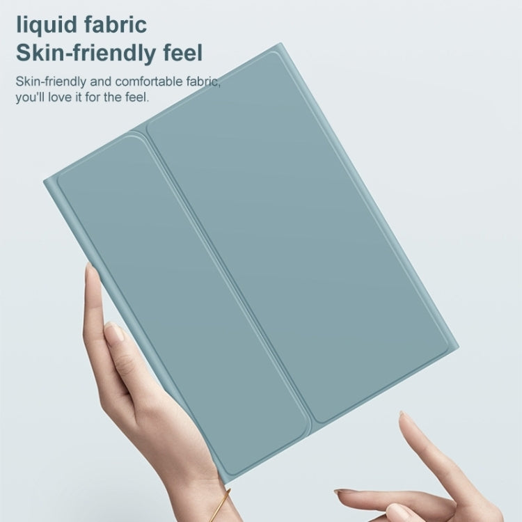 For Samsung Galaxy Tab S8+ / S7 FE / S7+ Round Cap Bluetooth Keyboard Leather Case with Pen Slot & Touchpad(Pink+White) - Samsung Keyboard by PMC TechLife | Online Shopping South Africa | PMC TechLife