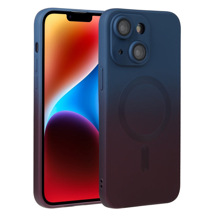 For iPhone 15 Liquid TPU Silicone Gradient MagSafe Phone Case(Blue Purple) - free shipping - PMC TechLife - Order now!