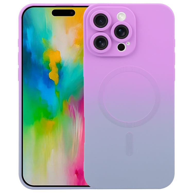 For iPhone 16 Pro Liquid TPU Silicone Gradient MagSafe Phone Case(Purple) - iPhone 16 Pro Cases by PMC TechLife | Online Shopping South Africa | PMC TechLife | Buy Now Pay Later Mobicred