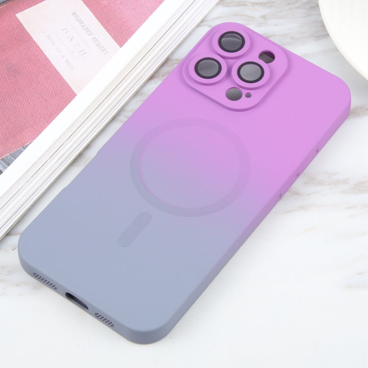 For iPhone 16 Pro Liquid TPU Silicone Gradient MagSafe Phone Case(Purple) - iPhone 16 Pro Cases by PMC TechLife | Online Shopping South Africa | PMC TechLife | Buy Now Pay Later Mobicred