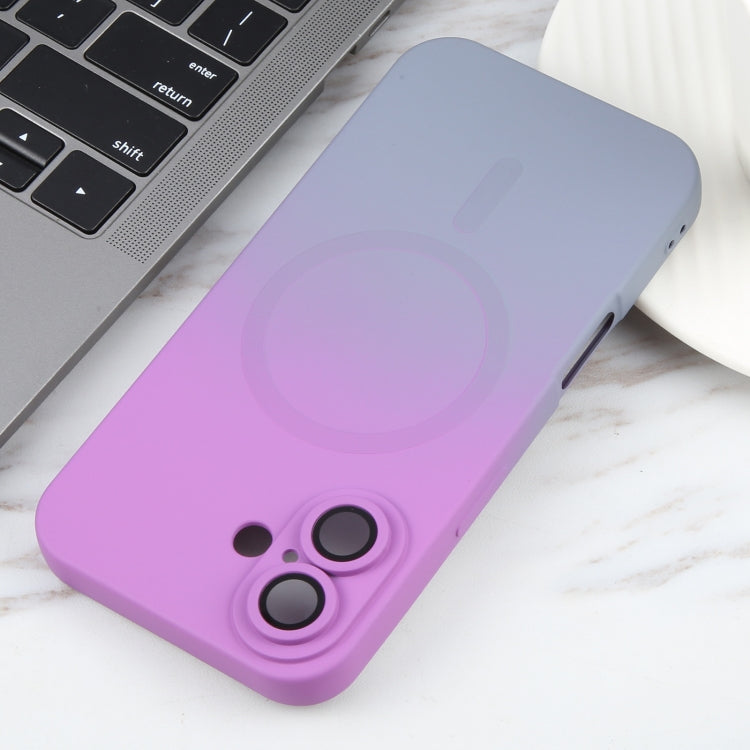 For iPhone 16 Plus Liquid TPU Silicone Gradient MagSafe Phone Case(Purple) - iPhone 16 Plus Cases by PMC TechLife | Online Shopping South Africa | PMC TechLife | Buy Now Pay Later Mobicred