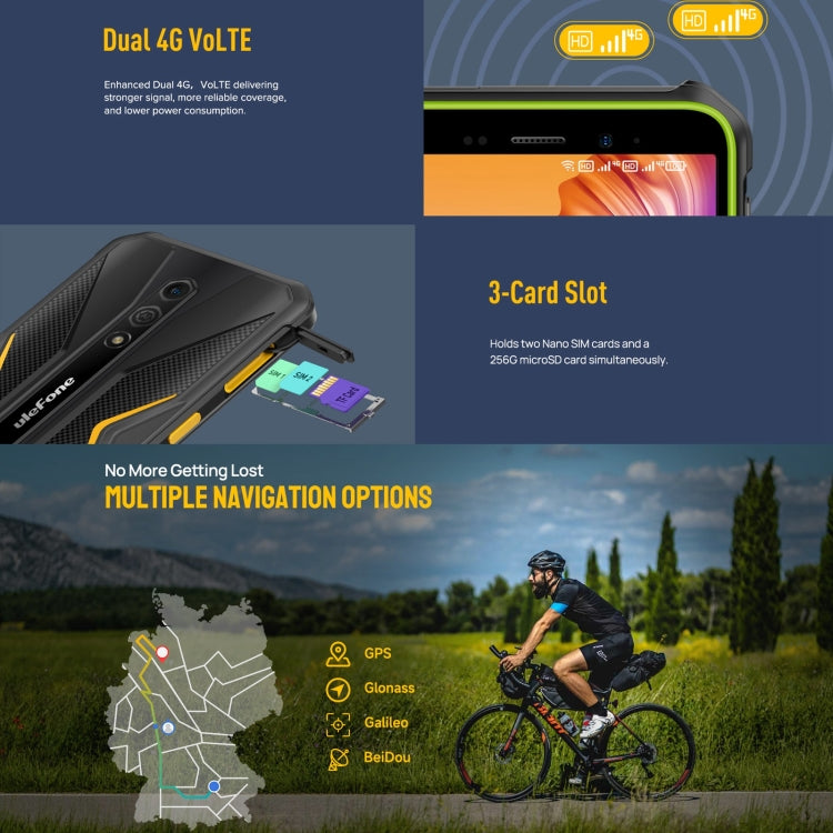 Ulefone Armor X12 Pro, 4GB+64GB, IP68/IP69K Rugged Phone, 5.45 inch Android 13 MediaTek Helio G36 Octa Core, Network: 4G, NFC(Some Orange) - free shipping - PMC TechLife - Order now!
