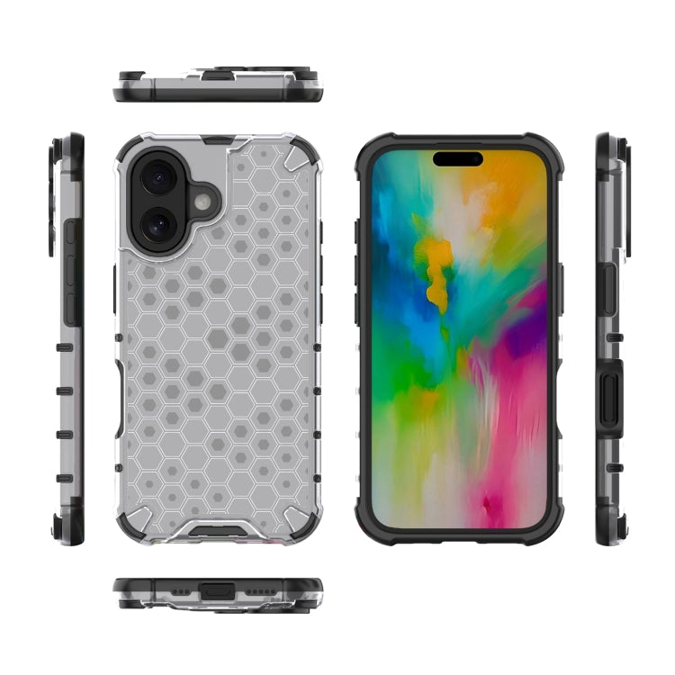 For iPhone 16 Plus Honeycomb Shockproof Phone Case(White) - free shipping - PMC TechLife - Order now!