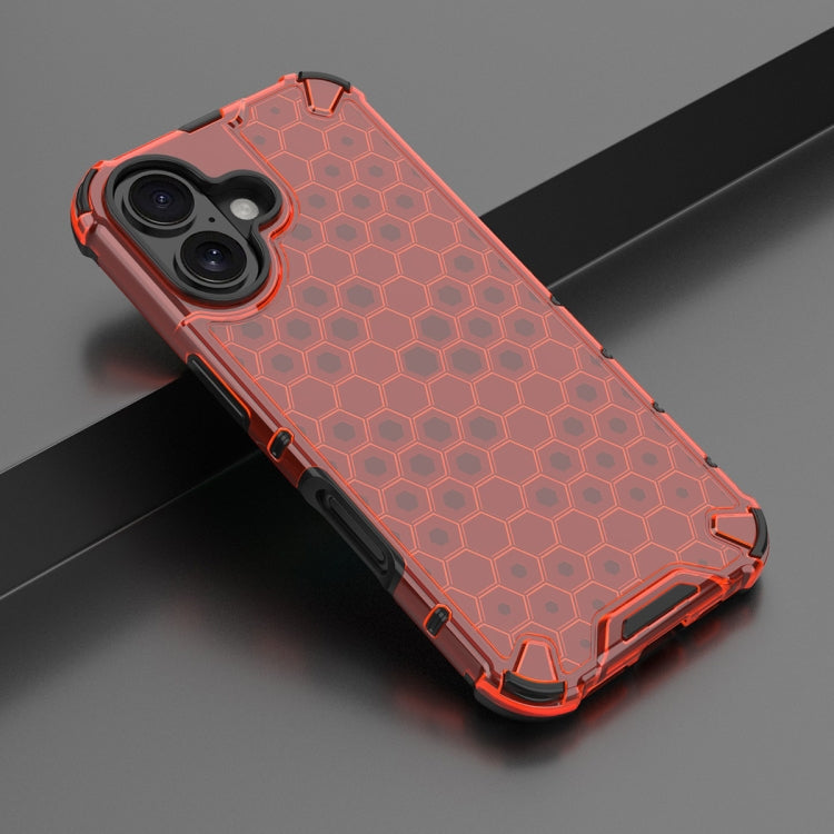 For iPhone 16 Plus Honeycomb Shockproof Phone Case(Red) - iPhone 16 Plus Cases by PMC TechLife | Online Shopping South Africa | PMC TechLife | Buy Now Pay Later Mobicred
