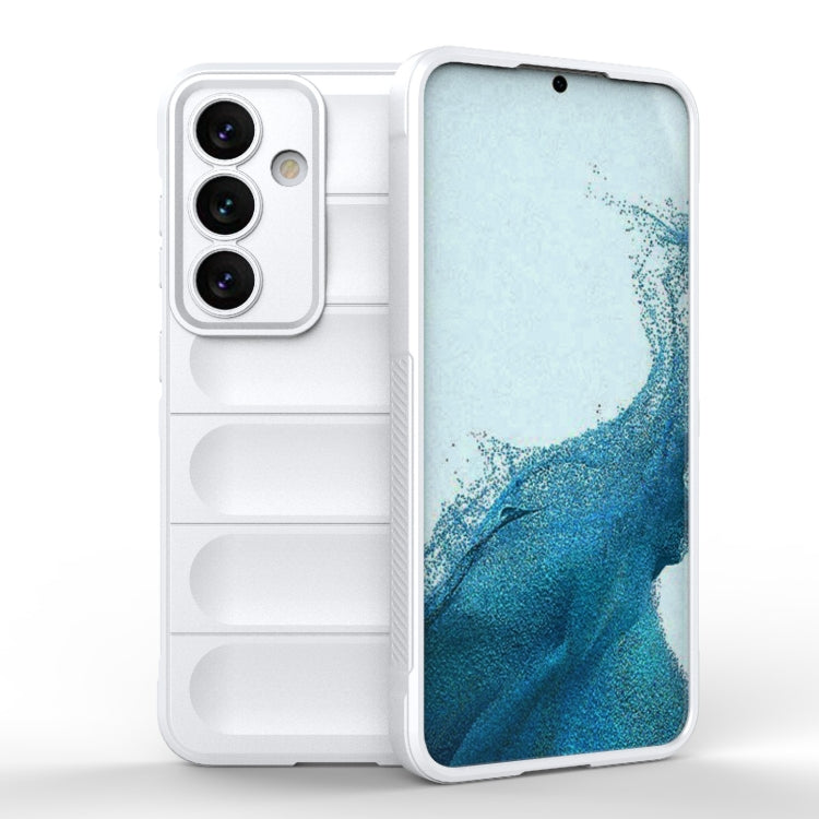 For Samsung Galaxy S24 5G Magic Shield TPU + Flannel Phone Case(White) - Galaxy S24 5G Cases by PMC TechLife | Online Shopping South Africa | PMC TechLife
