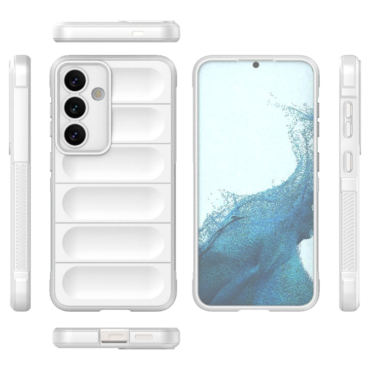 For Samsung Galaxy S24 5G Magic Shield TPU + Flannel Phone Case(White) - Galaxy S24 5G Cases by PMC TechLife | Online Shopping South Africa | PMC TechLife