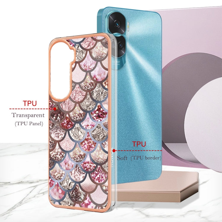 For Honor 90 Lite 5G Electroplating IMD TPU Phone Case(Pink Scales) - Honor Cases by PMC TechLife | Online Shopping South Africa | PMC TechLife | Buy Now Pay Later Mobicred