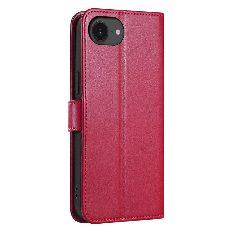 For iPhone 16e AZNS Sheepskin Texture Flip Leather Phone Case(Red) - iPhone 16e Cases by AZNS | Online Shopping South Africa | PMC TechLife | Buy Now Pay Later Mobicred