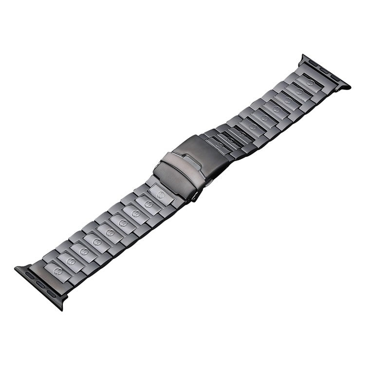 For Apple Watch Ultra 49mm Safety Buckle Titanium Steel Watch Band(Grey) - Watch Bands by PMC TechLife | Online Shopping South Africa | PMC TechLife
