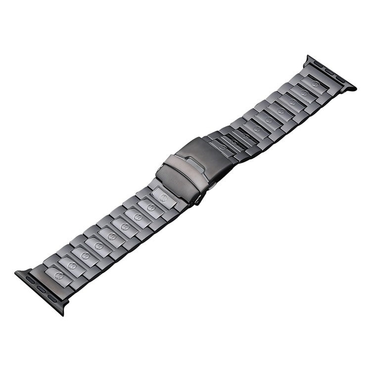For Apple Watch Series 4 44mm Safety Buckle Titanium Steel Watch Band(Grey) - Watch Bands by PMC TechLife | Online Shopping South Africa | PMC TechLife