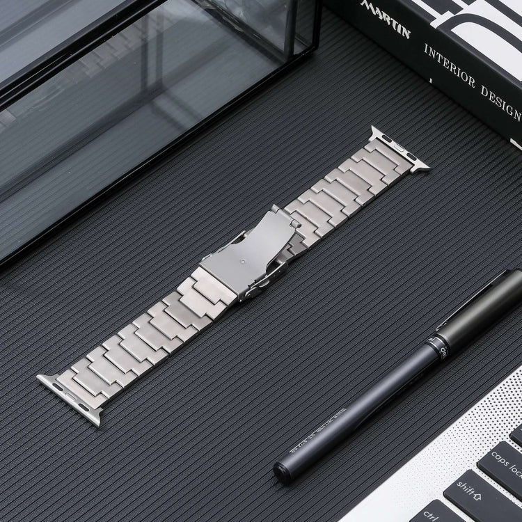 For Apple Watch Series 3 42mm Safety Buckle Titanium Steel Watch Band(Silver) - free shipping - PMC TechLife - Order now!