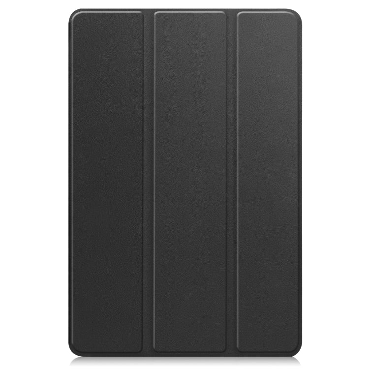 For Xiaomi Redmi Pad SE Custer Pure Color 3-Fold Holder Leather Tablet Case(Black) - More Tablet Cases by PMC TechLife | Online Shopping South Africa | PMC TechLife | Buy Now Pay Later Mobicred