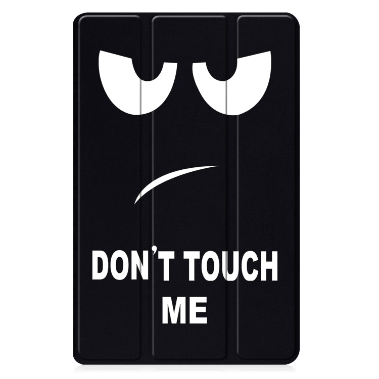 For Samsung Galaxy Tab A9 Custer Painted 3-Fold Holder Smart Leather Tablet Case(Big Eye) - Galaxy Tab A9 by PMC TechLife | Online Shopping South Africa | PMC TechLife
