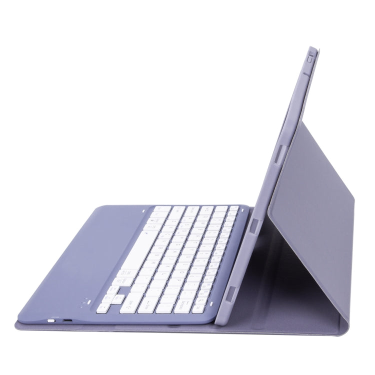 For Samsung Galaxy Tab S9 FE+ A810B Pen Slot Detachable Bluetooth Keyboard Leather Tablet Case(Purple) - Samsung Keyboard by PMC TechLife | Online Shopping South Africa | PMC TechLife