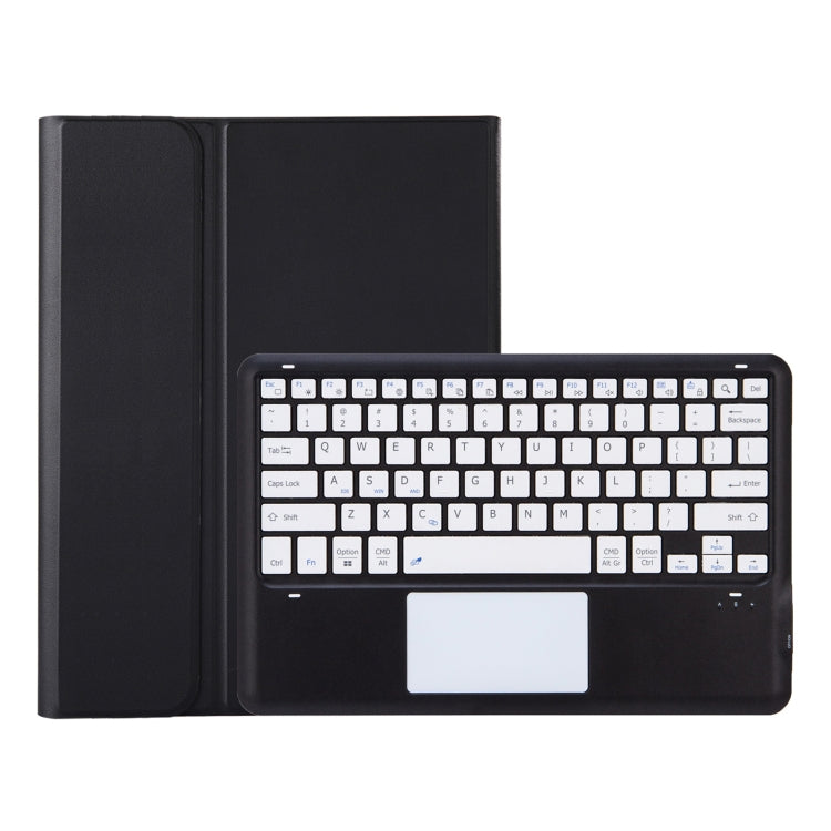 For Samsung Galaxy Tab S9 FE+ A810B-A Touch Pad Detachable Bluetooth Keyboard Leather Tablet Case(Black+White) - Samsung Keyboard by PMC TechLife | Online Shopping South Africa | PMC TechLife